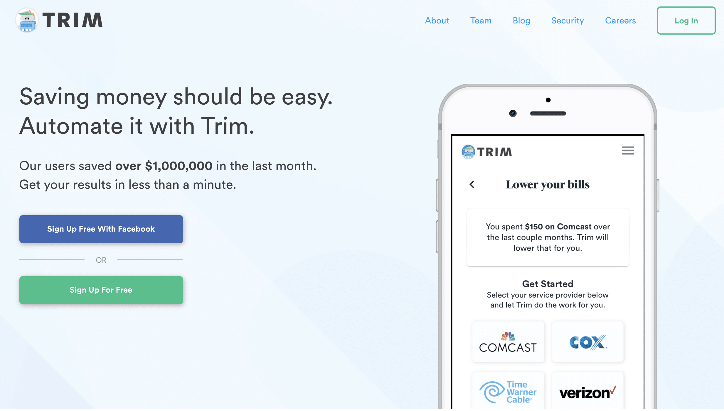 trim savings