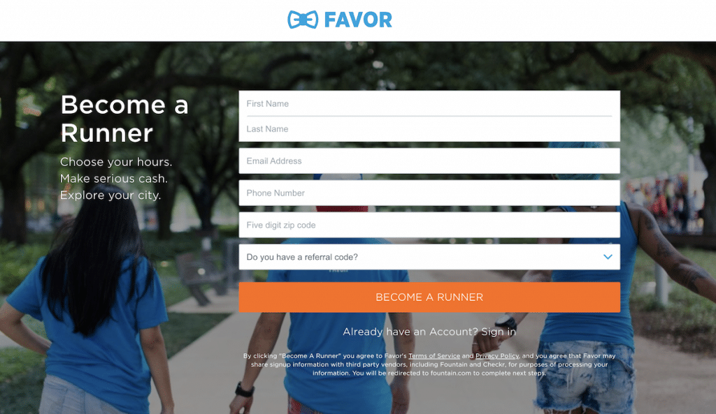 favor runner