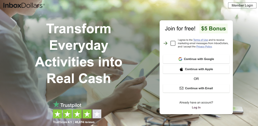 inboxdollars homepage